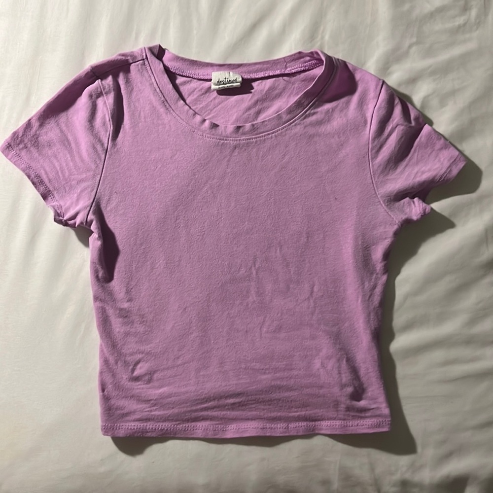 plain light purple baby tee